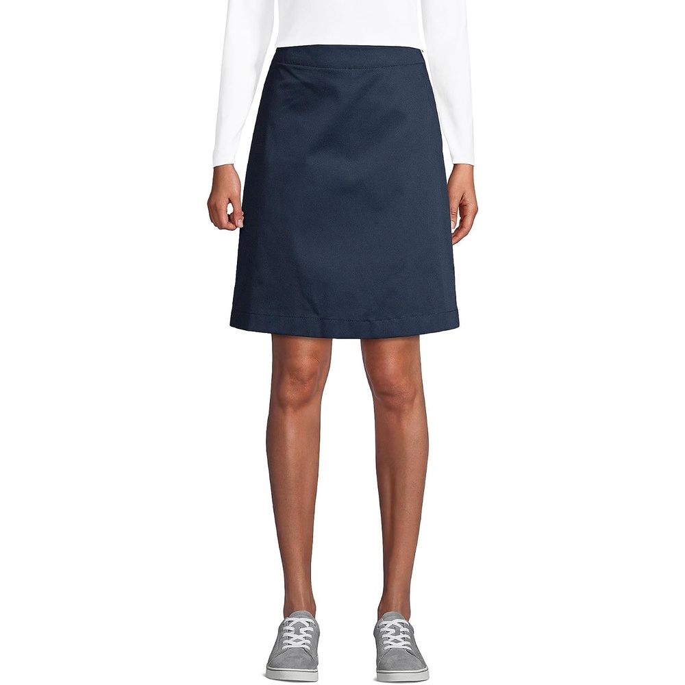 image:imageSchool Uniform Young Womens Blend Chino Skort Above KneeClassic Navy