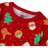Lands’ End Kids Pattern Snug Fit Pajama Set(Cutout Cookies/Fiery Red)
