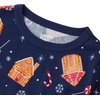 Lands’ End Kids Pattern Snug Fit Pajama Set(Holiday Sweets/Navy)