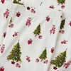 Lands’ End Kids Pattern Snug Fit Pajama Set(Holiday Trees/Ivory)