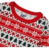 Lands’ End Kids Pattern Snug Fit Pajama Set(Ivory/Red Holiday Fairisle)
