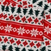 Lands’ End Kids Pattern Snug Fit Pajama Set(Ivory/Red Holiday Fairisle)