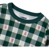 Lands’ End Kids Pattern Snug Fit Pajama Set(Red Holiday Trees/Pine Plaid)