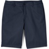 School Uniform Young Women’s Plain Front Blend Chino Shorts(Classic Navy)