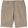School Uniform Young Women’s Plain Front Blend Chino Shorts(Khaki)