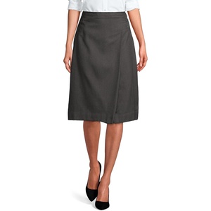 Lands’ End School Uniform Women’s Solid A-line Skirt Below the Knee(Academic Gray)