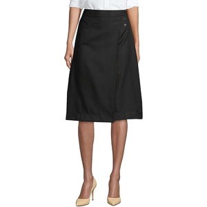 Lands’ End School Uniform Women’s Solid A-line Skirt Below the Knee(Black)