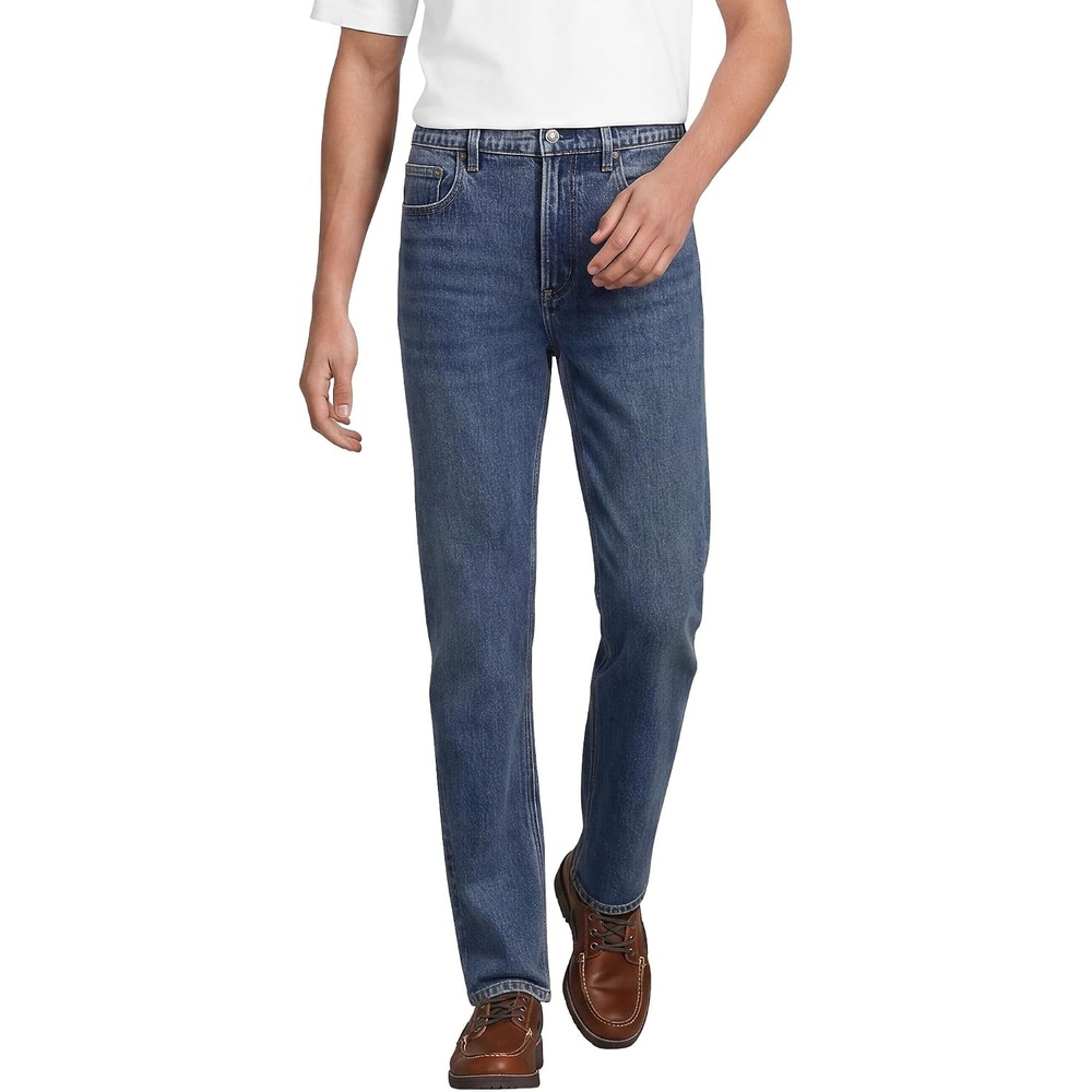 image:imageLands End Mens Slim Fit Stretch Jeans Washed BlackMedium Heritage Wash