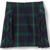 Lands’ End School Uniform Girls Slim Side Pleat Plaid Skort Above Knee(Plaid Hunter/Classic Navy)