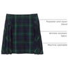 Lands’ End School Uniform Girls Slim Side Pleat Plaid Skort Above Knee(Plaid Hunter/Classic Navy)