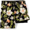 Men’s 9″ Volley Hydroliner Swim Trunks(Hibiscus Floral/Black)