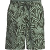 Men’s 9″ Volley Hydroliner Swim Trunks(Rich Olive Stipple Palm)