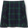 Lands’ End School Uniform Girls Slim Side Pleat Plaid Skort Above Knee(Plaid Hunter/Classic Navy)