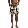 Men’s 9″ Volley Hydroliner Swim Trunks(Hibiscus Floral/Black)