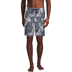 Men’s 9″ Volley Hydroliner Swim Trunks(Slate Blue Stipple Palm)