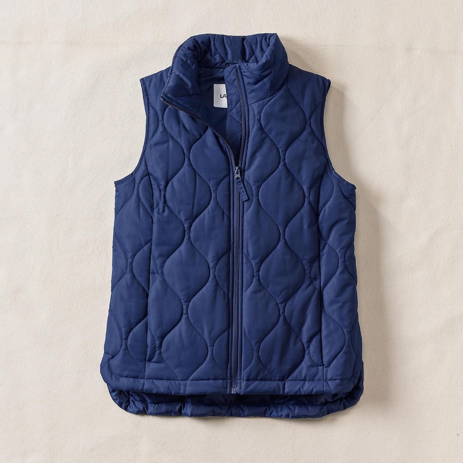 image:imageLands End Womens Quilted Puffer VestDeep Sea Navy