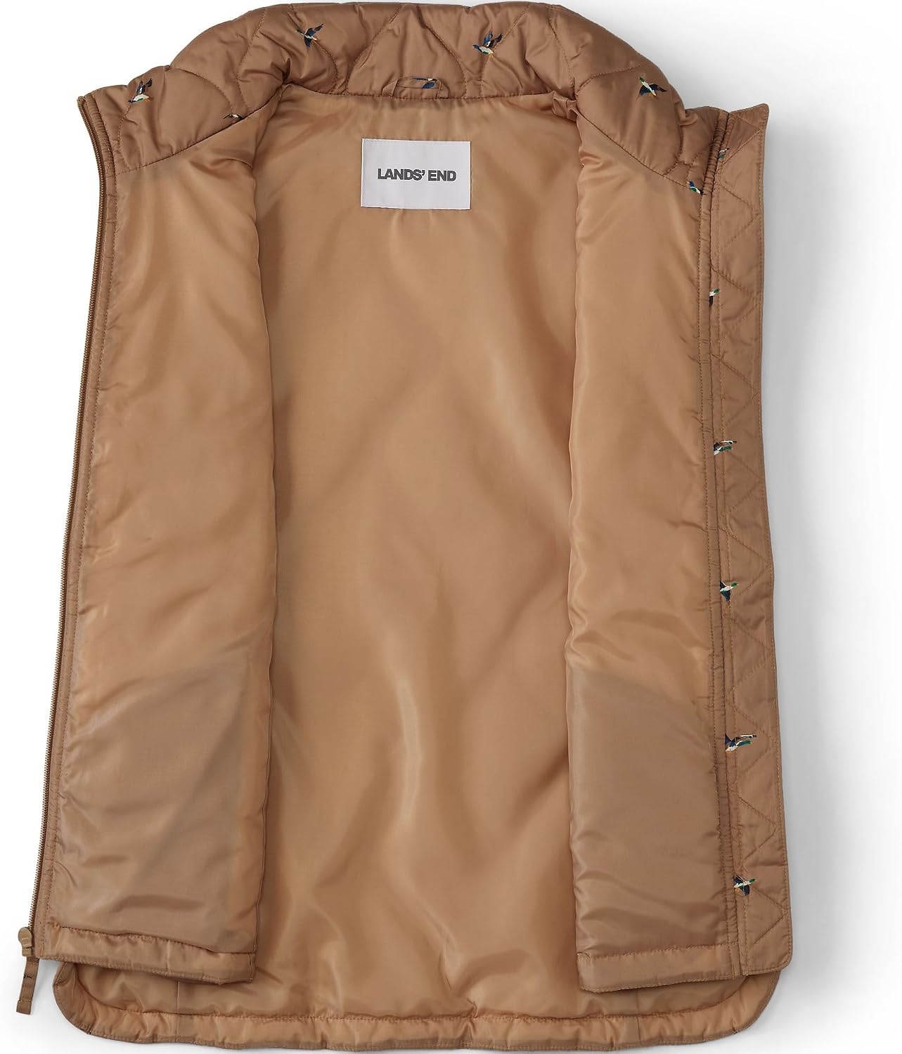 image:imageLands End Womens Quilted Puffer VestDucksHoney Beige