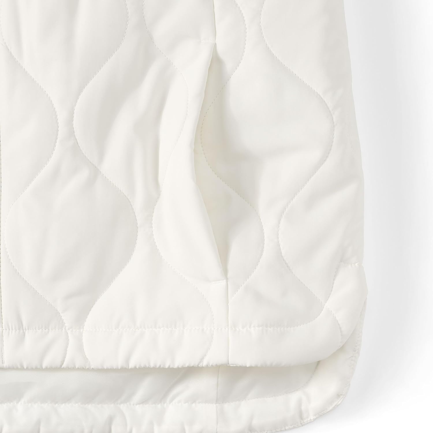 image:imageLands End Womens Quilted Puffer VestIvory