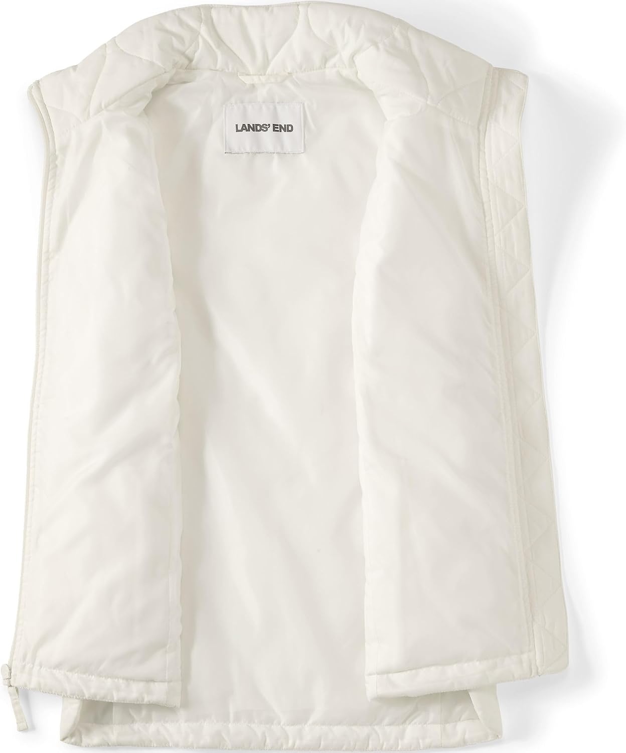 image:imageLands End Womens Quilted Puffer VestIvory