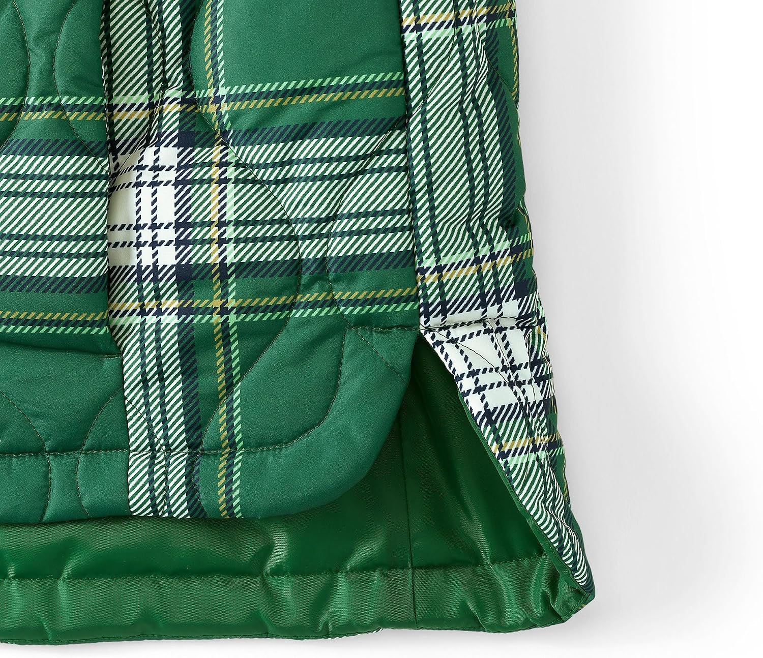 image:imageLands End Womens Quilted Puffer VestLight Emerald Plaid