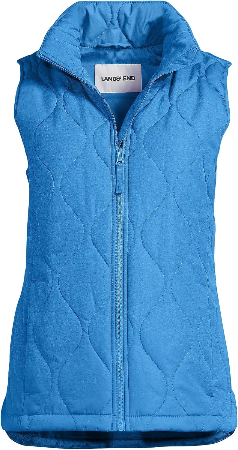 image:imageLands End Womens Quilted Puffer VestMuted Cobalt Blue