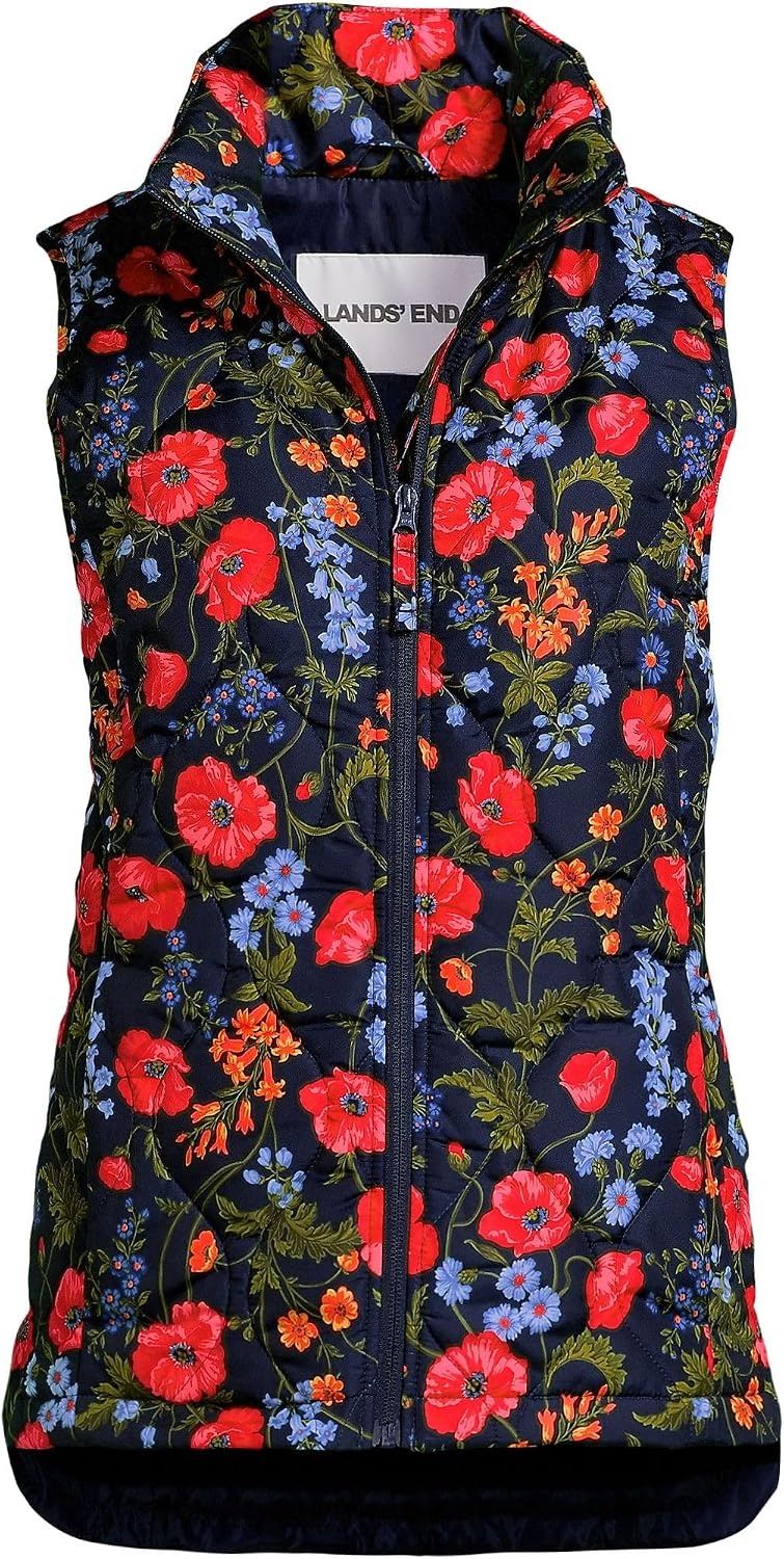 image:imageLands End Womens Quilted Puffer VestPoppyDeep Sea Navy