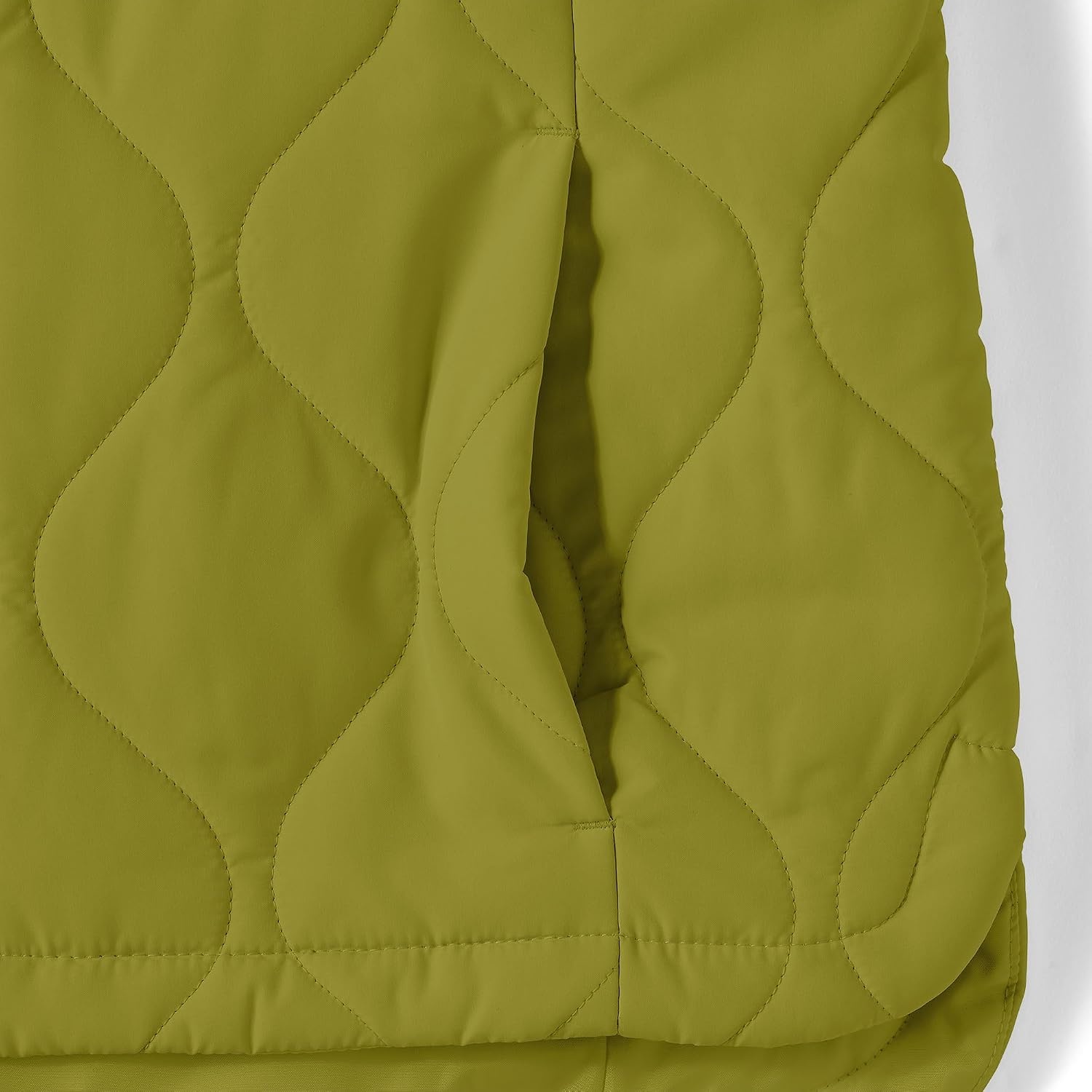 image:imageLands End Womens Quilted Puffer VestVintage Lime Green