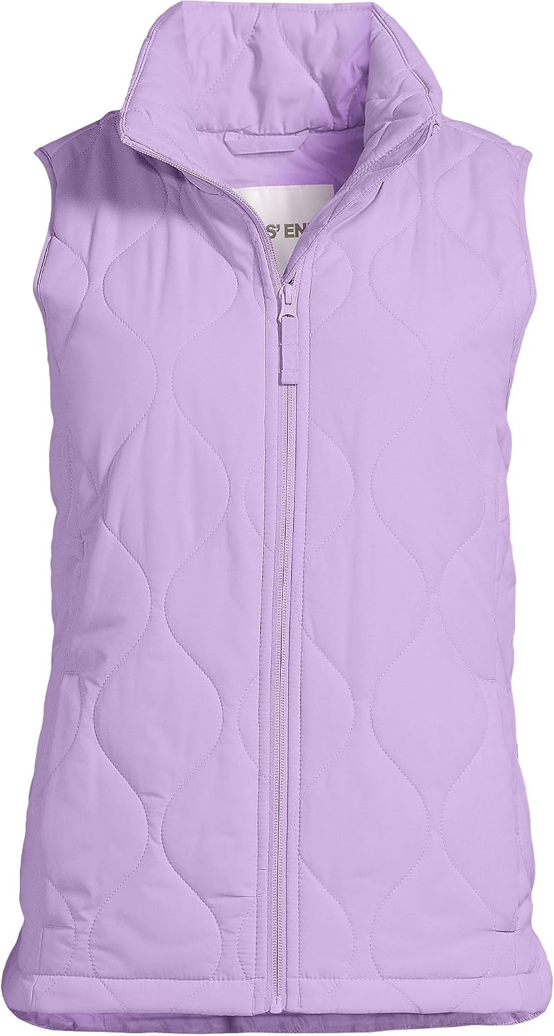 image:imageLands End Womens Quilted Puffer VestWhisper Lilac