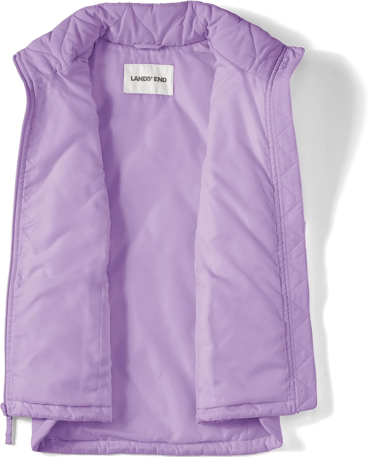 image:imageLands End Womens Quilted Puffer VestWhisper Lilac