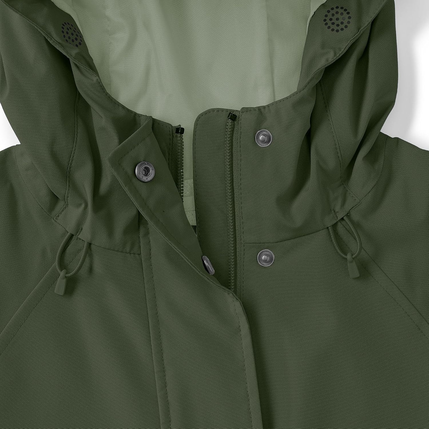 image:imageLands End Womens Squall Packable Long RaincoatRich Olive Green