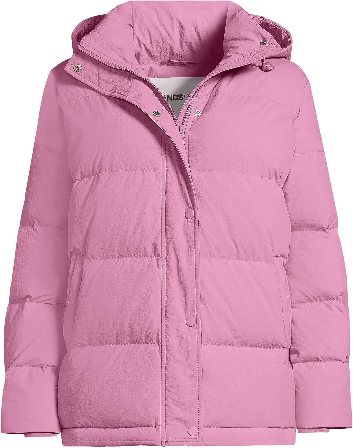 image:imageLands End Womens Wide Channel 600 Down Puffer JacketMauve Orchid