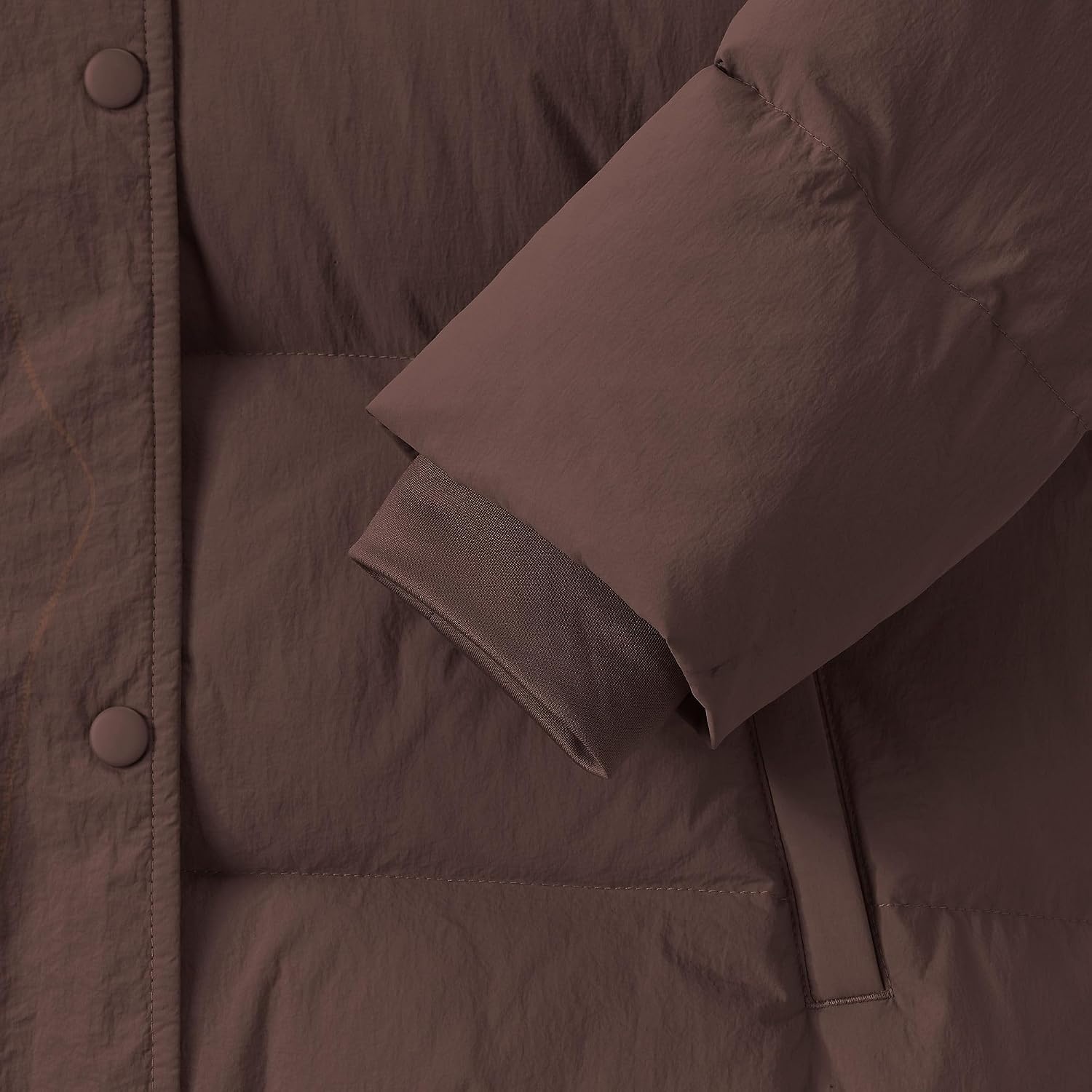 image:imageLands End Womens Wide Channel 600 Down Puffer JacketRich Coffee