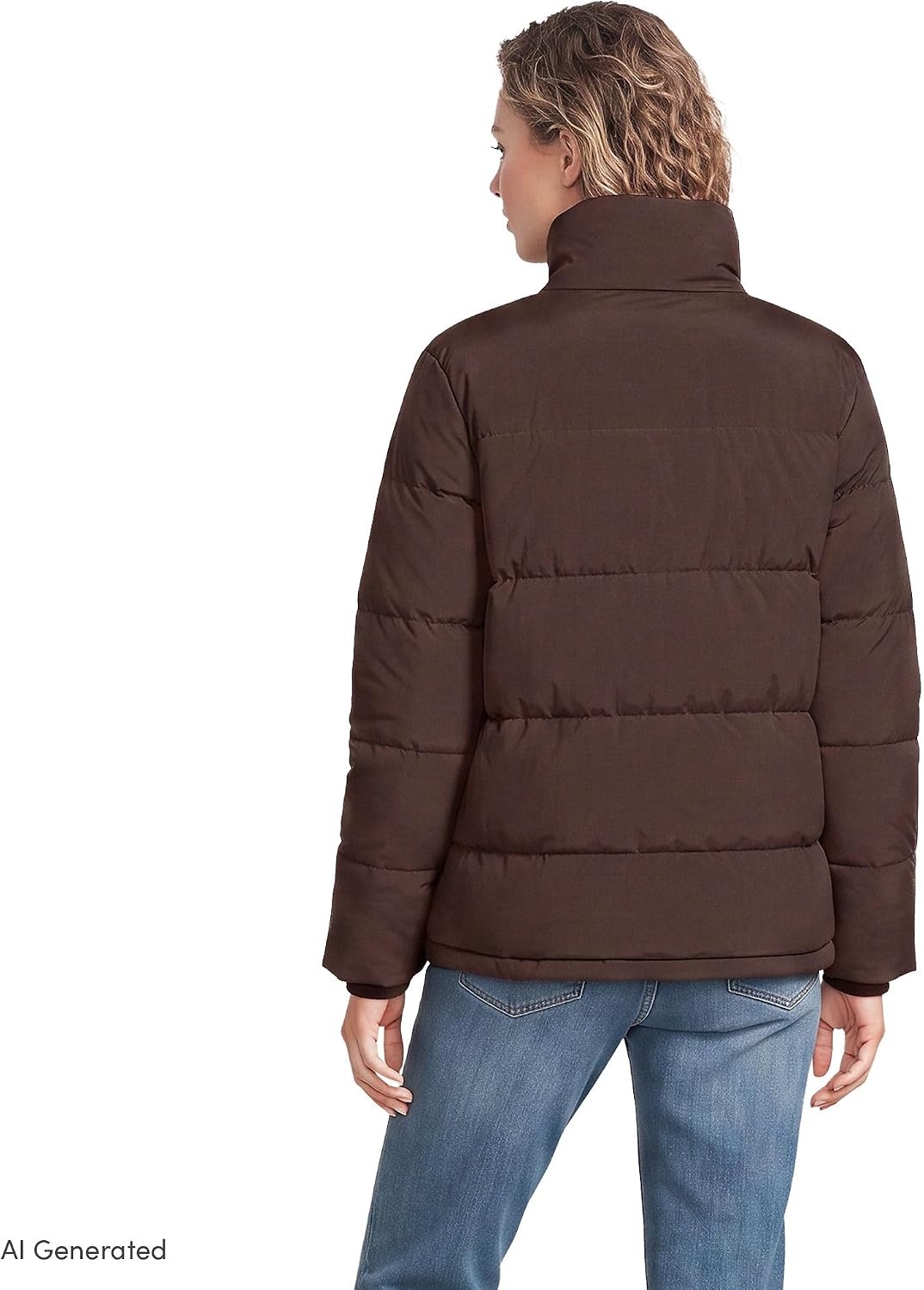image:imageLands End Womens Wide Channel 600 Down Puffer JacketRich Coffee