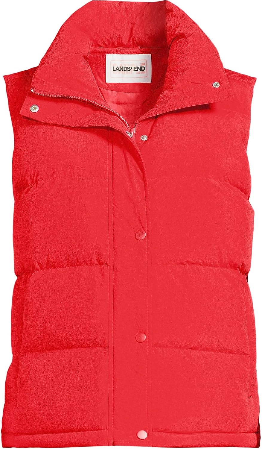image:imageLands End Womens Wide Channel 600 Down Puffer VestCompass Red