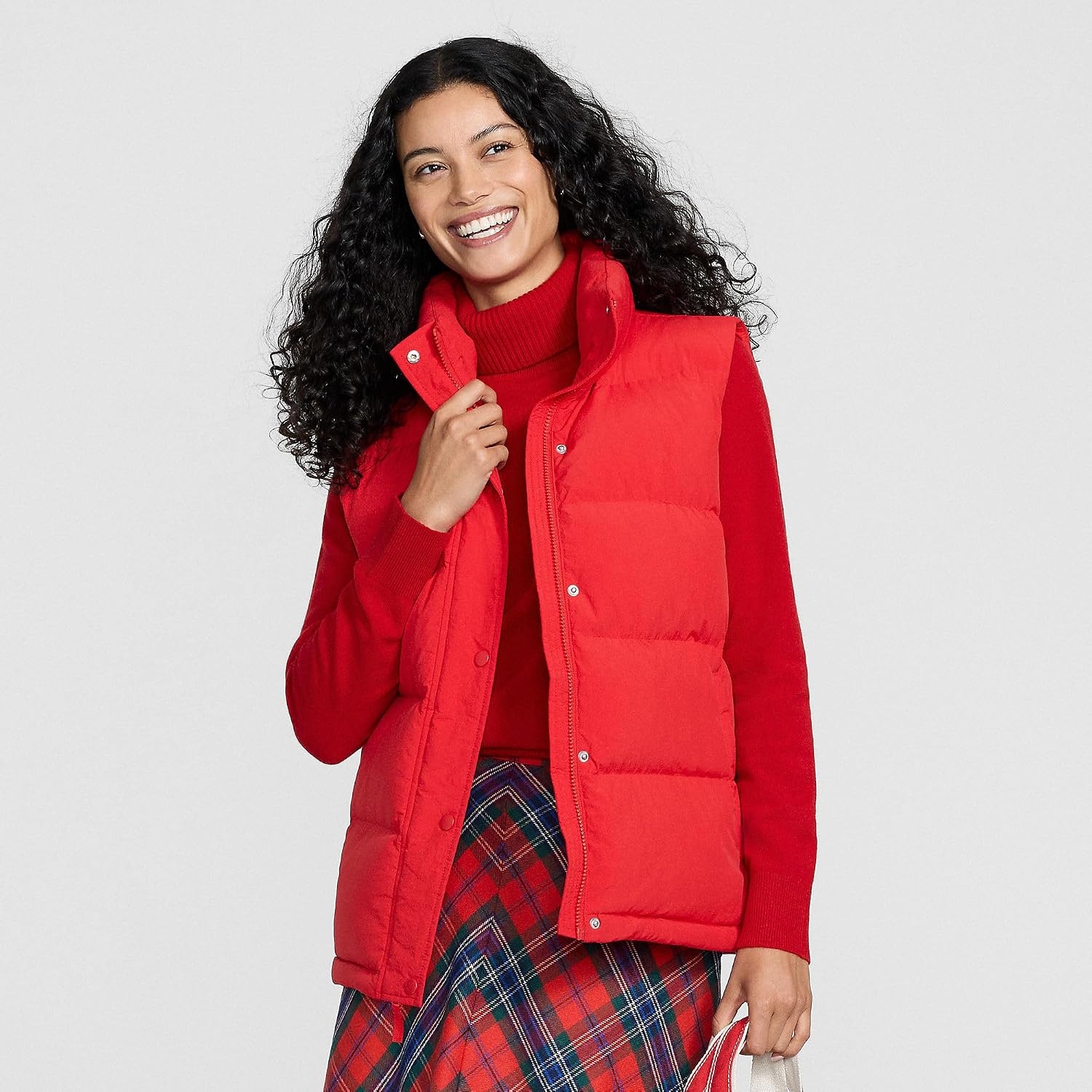 image:imageLands End Womens Wide Channel 600 Down Puffer VestCompass Red
