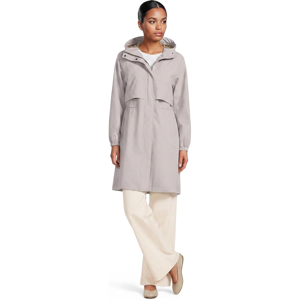 image:imageLands End Womens Squall Packable Long RaincoatSoft Mushroom