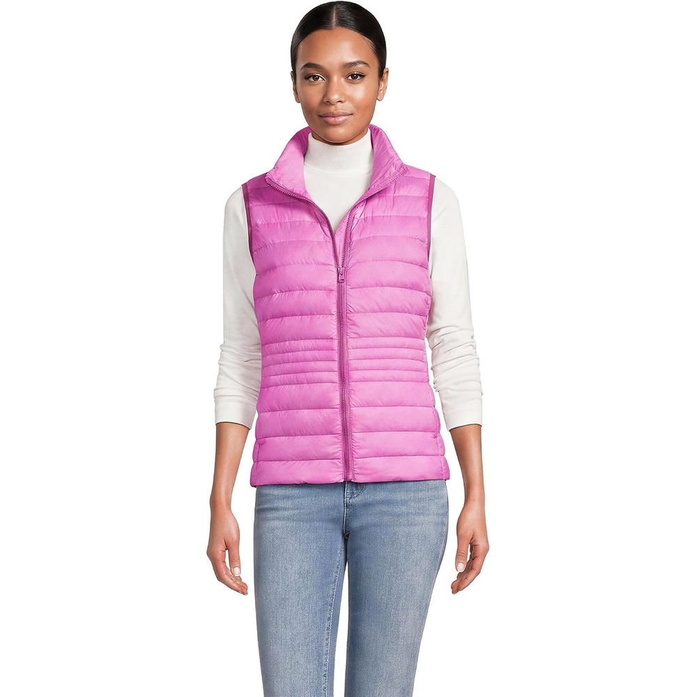 image:imageLands End Womens Wanderweight Packable Ultralight Down VestAster Pink