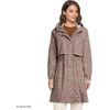 Lands’ End Women’s Squall Packable Long Raincoat(Rich Ginger Plaid)