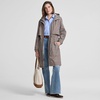 Lands’ End Women’s Squall Packable Long Raincoat(Rich Ginger Plaid)