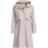 Lands’ End Women’s Squall Packable Long Raincoat(Soft Mushroom)