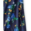 Women’s Cotton Jersey Notch Neck Dress with Soutache(Deep Sea Poppy Floral)
