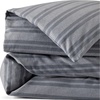 Comfy Super Soft Cotton Flannel Plaid Duvet Bed Cover – 5oz King Ultimate Gray Stripe(Ultimate Gray Stripe)