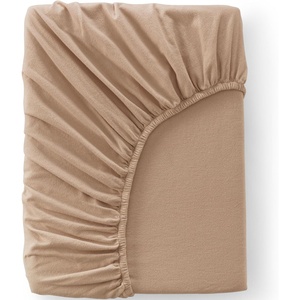 Comfy Super Soft Cotton Flannel Fitted Bed Sheet – 5oz Queen Cypress Green(Rich Camel)