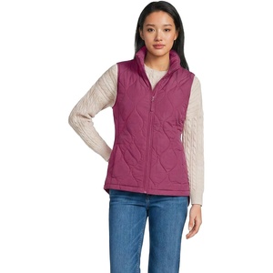 Lands’ End Women’s Quilted Puffer Vest(Light Raspberry)