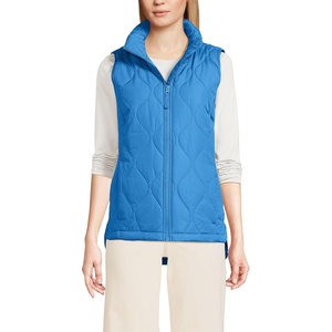 Lands’ End Women’s Quilted Puffer Vest(Muted Cobalt Blue)