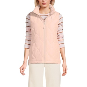 Lands’ End Women’s Quilted Puffer Vest(Soft Mineral Blush)