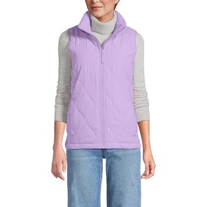 Lands’ End Women’s Quilted Puffer Vest(Whisper Lilac)