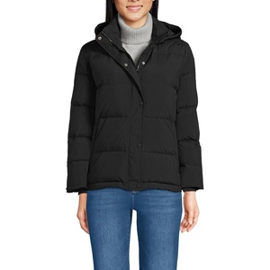 Lands’ End Women’s Wide Channel 600 Down Puffer Jacket(Black)