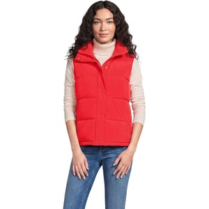 Lands’ End Women’s Wide Channel 600 Down Puffer Vest(Compass Red)