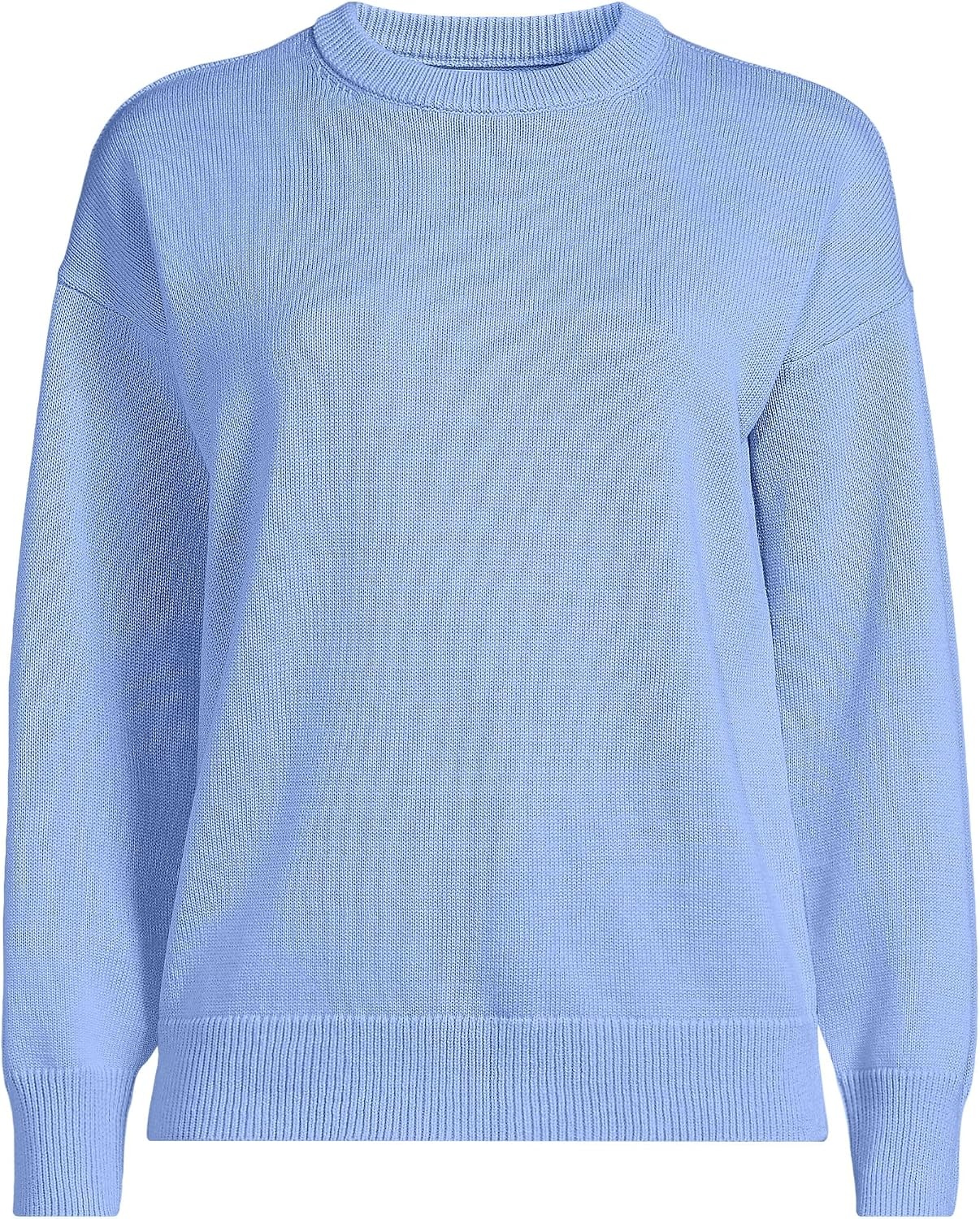 image:imageLands End Womens Drifter Jersey Crewneck SweaterClear Blue Sky